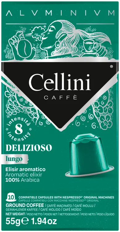 Cellini Lungo Deliz kahvikapseli 50 g 10 kpl