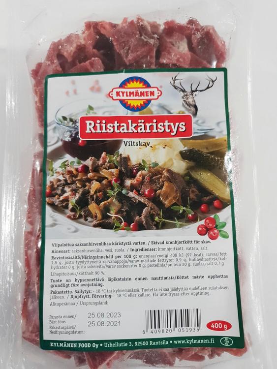 Kylmänen Riistakäristys tarhatusta saksanhirvestä