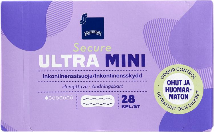 Rainbow Ultra Mini inkontinents hügieeniside 28 tk