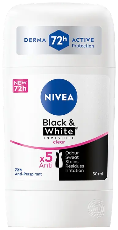 NIVEA 50ml Black & White Invisible Original Deo Stick -antiperspirantti