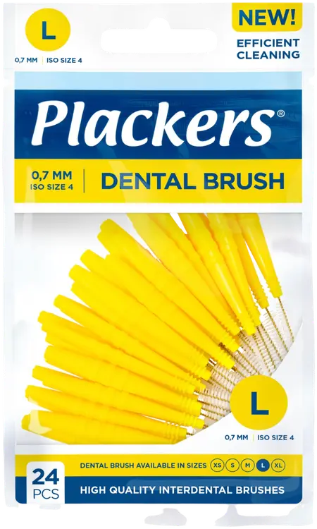 Plackers Dental Brush hammasväliharja L 0,7mm 24kpl
