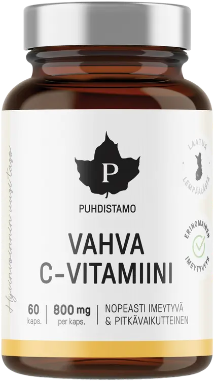 Puhdistamo Vahva C-vitamiini 800 mg 60 kaps