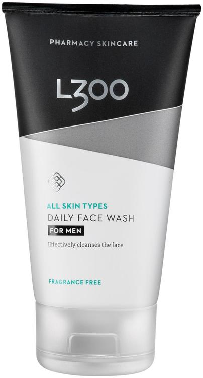 L300 for men Daily Face Wash fragrance free tehokas ja kosteuttava puhdistusgeeli 150ml