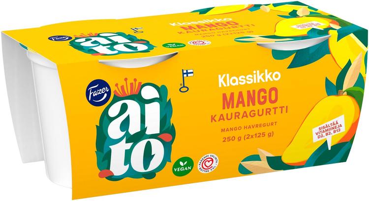 Fazer Aito Kauragurtti Mango 2 x 125 g