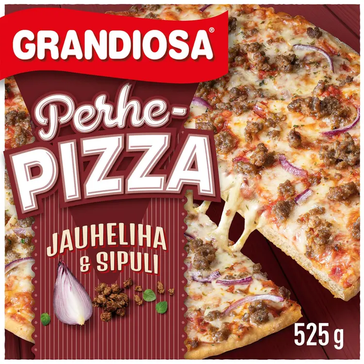 Grandiosa jauheliha ja sipuli perhepizza 525g