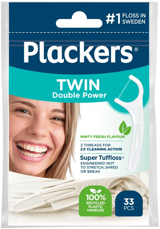 Plackers Twin Hammaslankain 33kpl