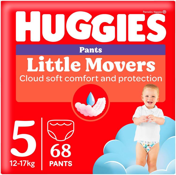 Huggies püksmähkmed Pants Little Movers 5 Box Boy 12-17kg 68tk