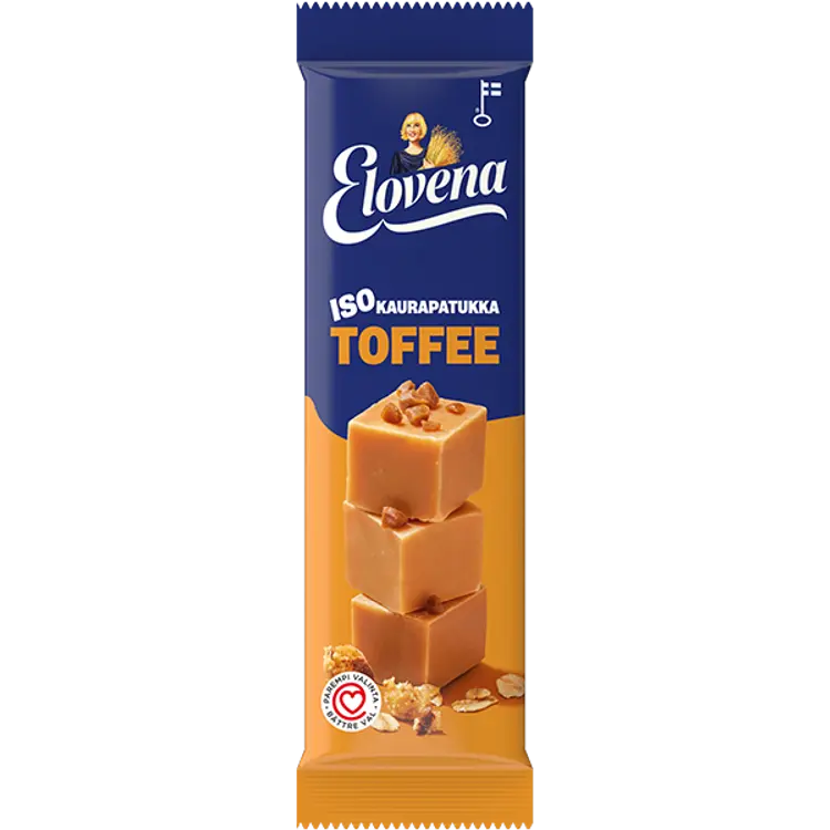 Elovena 48g toffee iso kaurapatukka