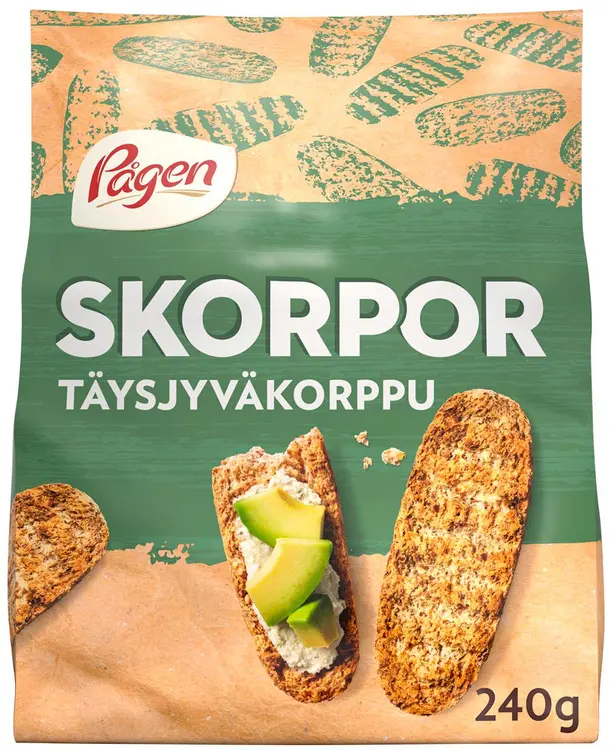 Pågen Skorpor Täysjyväkorppu 240g