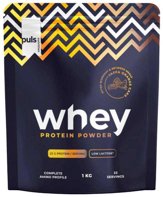 PULS WHEY Jaffa appelsiinikeksi Proteiinijuomajauhe 1kg