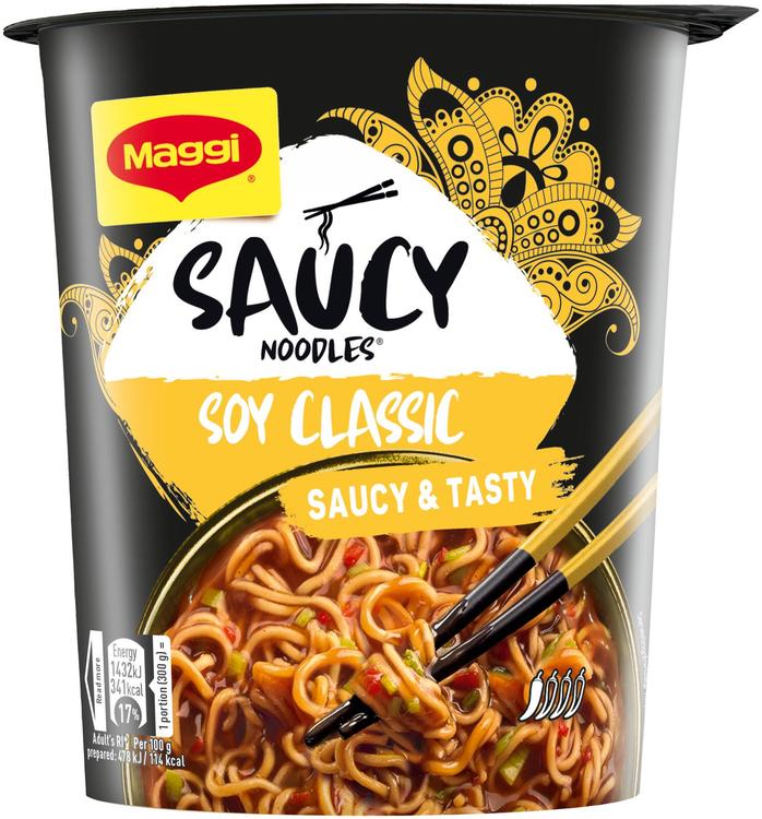 Maggi Saucy Noodles 75g Soy Classic pikanuudeleita soija-inkiväärikastikkeella