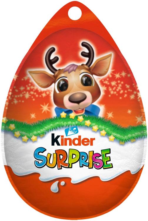 Kinder Surprise Hangable maitosuklaahahmo maitoisalla sisäpinnalla. sisältää lelun 20g Joulu