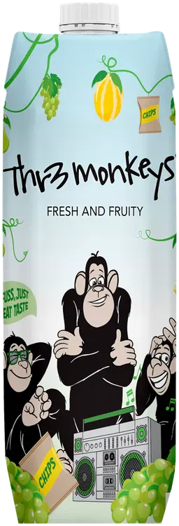 Thr3 Monkeys Fresh & Fruity White 8,0 til-% 1 L