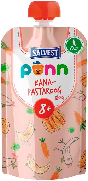 Põnn kana-pastaroog 120 g, öko, alates 8-elukuust