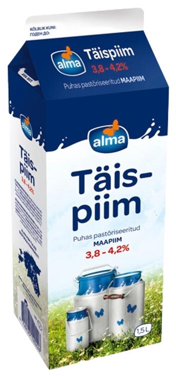 Täispiim 3,8-4,2%, 1,5l