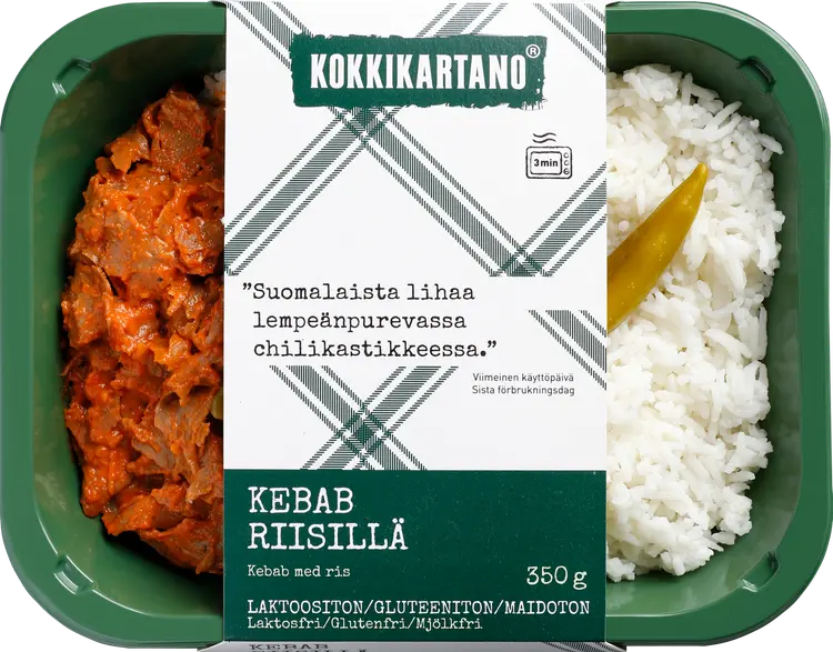 Kokkikartano Kebab riisillä 350g