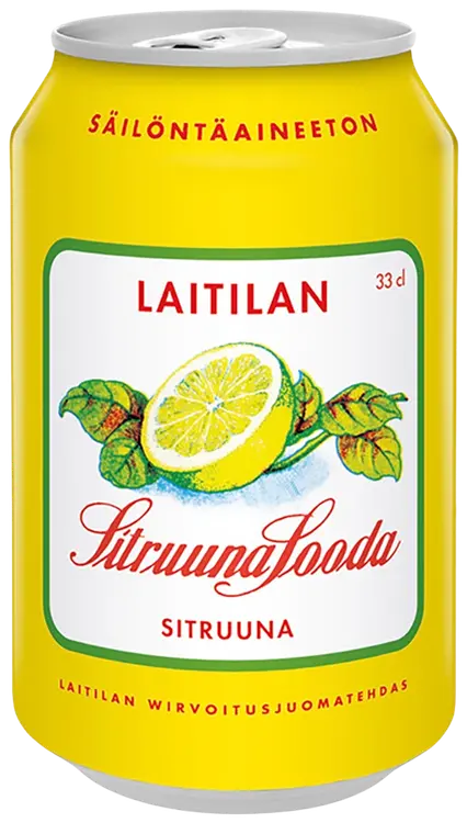 Laitilan Sitruunasooda 0,33L sitruunanmakuinen limonaadi
