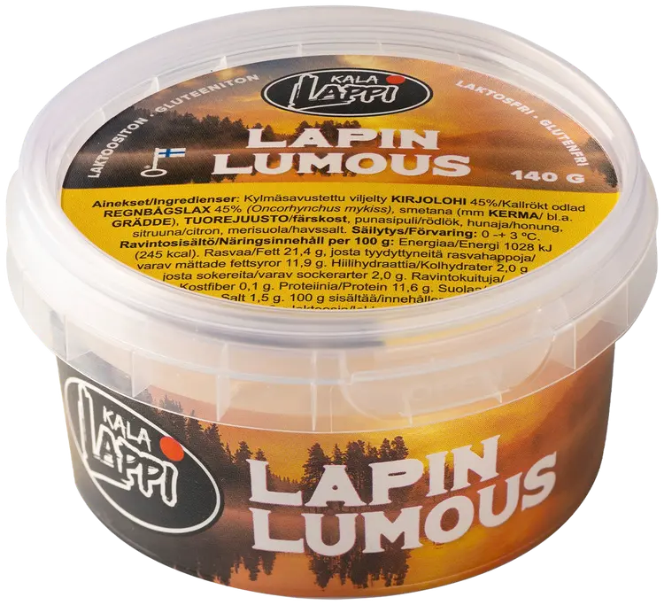Kala-Lappi Lapin Lumous kylmäsavukirjolohitartar 140g