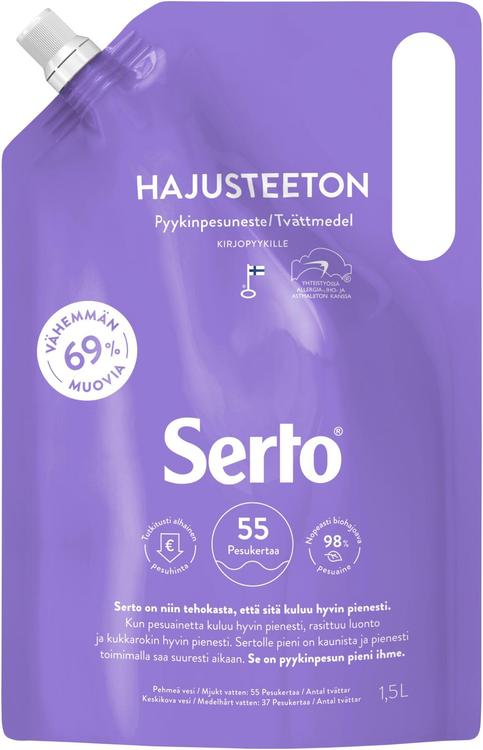 Serto Hajusteeton Pyykinpesuneste 1,5 L