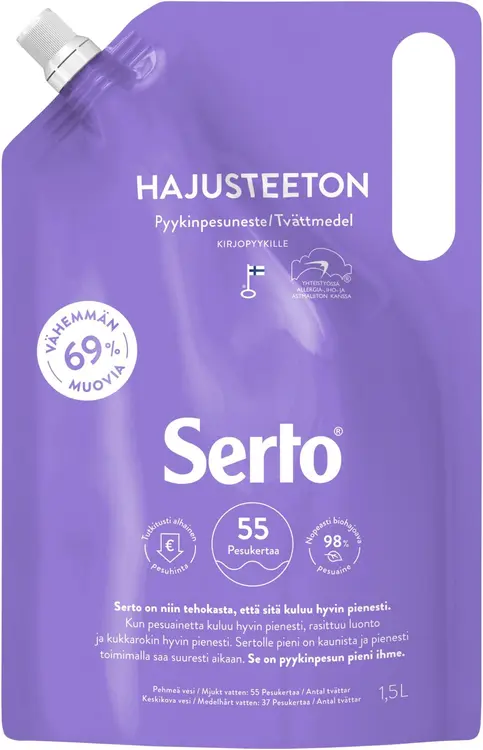 Serto Hajusteeton Pyykinpesuneste 1,5 L