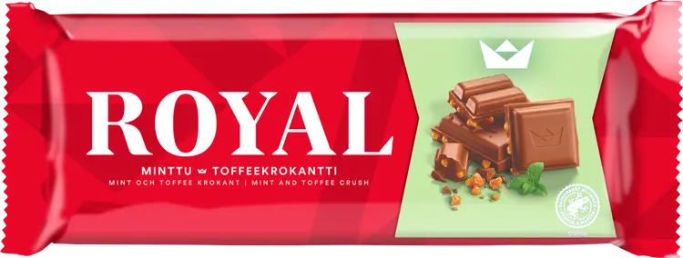 Royal Minttu Toffeekrokantti suklaalevy 190g