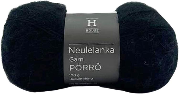 House lanka mohair-villa-akryyli Pörrö 100 g Black 217