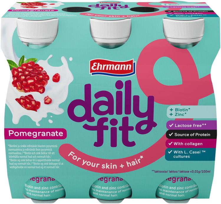 Ehrmann Daily Fit jogurtijook granaatõunaga, 6x95ml