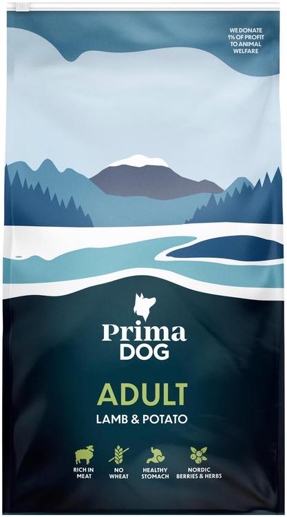 PrimaDog Lammas-Peruna kaikille aikuisille koirille 10 kg