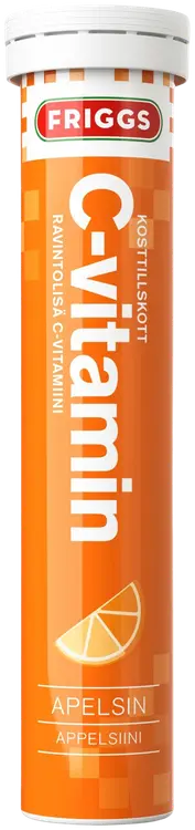 Friggs 1000mg C-vitamiiniporetabletti Appelsiini 20kpl