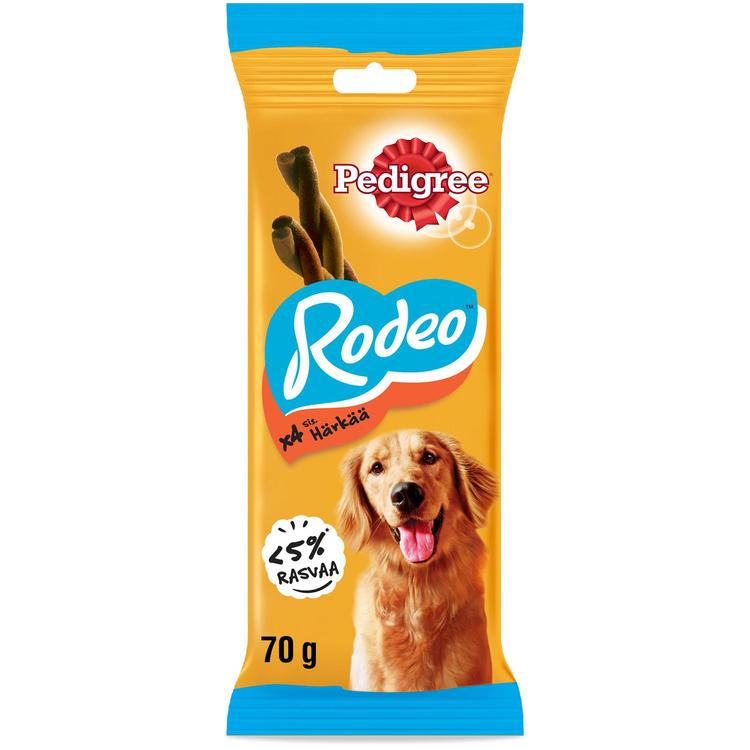 Pedigree Rodeo - koiranherkku sis. Härkää - (4 kpl)