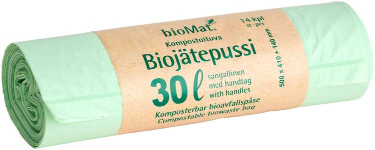 bioMat®Biojätepussi 30L 500x550mm 14kpl/rll