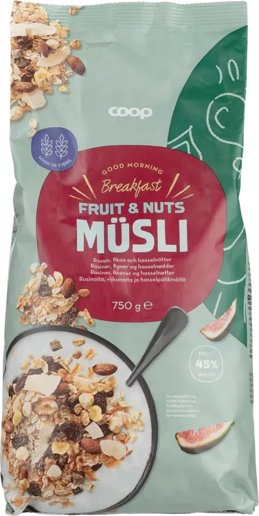 Coop mysli hedelmä & pähkinä 750 g