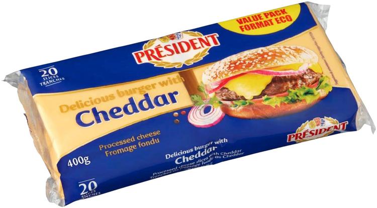 Président Sulatejuustoviipaleet cheddar 400g