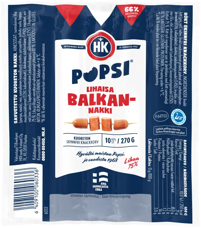 HK Popsi® Lihaisa Balkan nakki 270 g