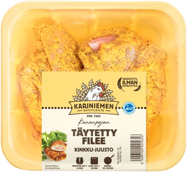 Kariniemen Kananpojan täytetty filee kinkku-juusto 380 g