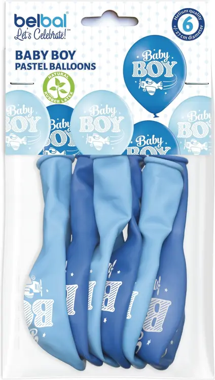 Ilmapallokeskus ekoilmapallo Baby Boy 6 kpl