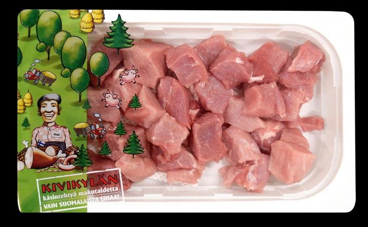 Kivikylän Porsaan kinkkukuutiot naturel 400 g