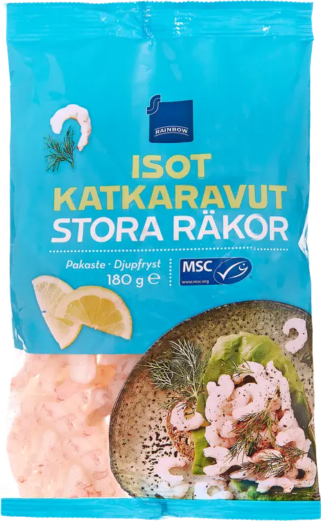 Rainbow isot katkaravut MSC 180 g pakaste