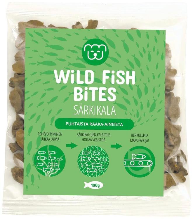 Wild Fish Bites Särkikalakeksi 100g lemmikkieläimille