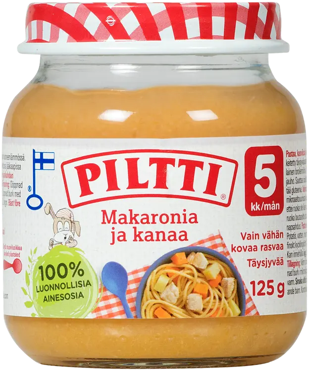 Piltti 125g Makaronia ja kanaa lastenateria 5kk