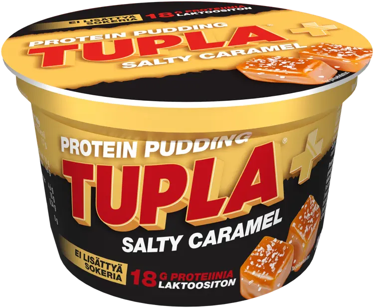 TUPLA+ laktoositon suolainen kinuski proteiinivanukas 180g
