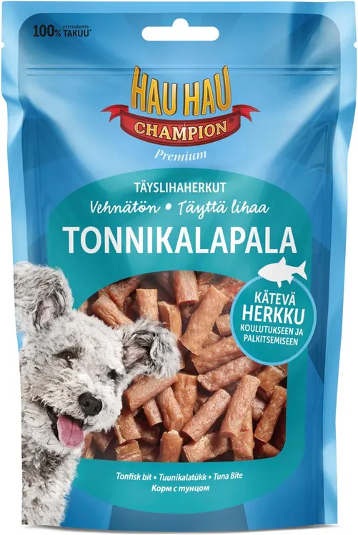 Hau-Hau Champion Täyslihaherkut Tonnikalapala 100g
