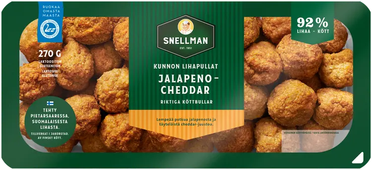 Snellman Kunnon jalapeno-cheddar lihapullat 270 g