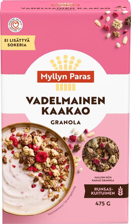 Myllyn Paras Vadelmainen Kaakao granola 475g