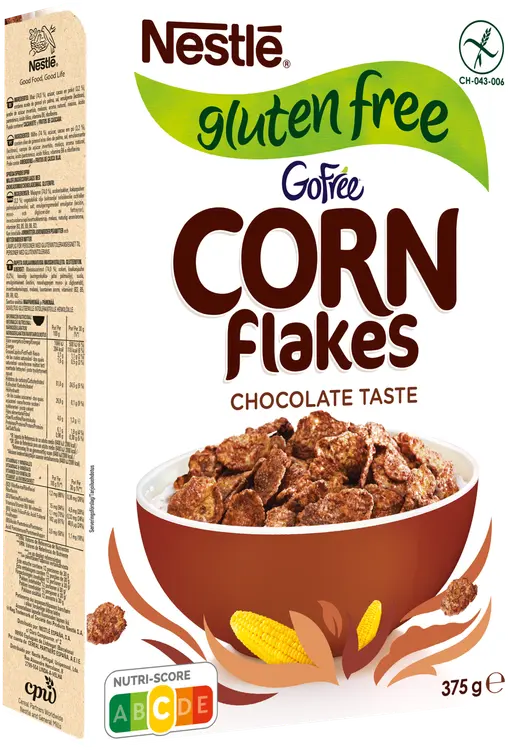 Nestlé GoFree 375g suklaanmakuisia gluteenittomia maissihiutaleita