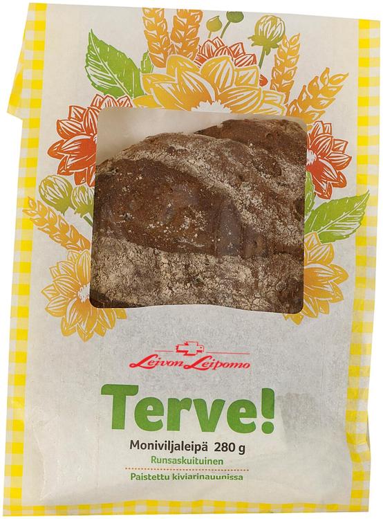 Leivon Leipomo Terve! Moniviljaleipä 280g
