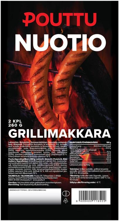 Pouttu Nuotio Grillimakkara 260g