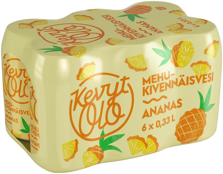 6xKevytOlo Ananas mehukivennäisvesi 0,33 l tlk