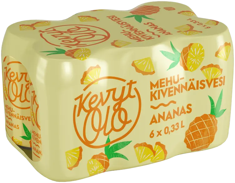 6xKevytOlo Ananas mehukivennäisvesi 0,33 l tlk
