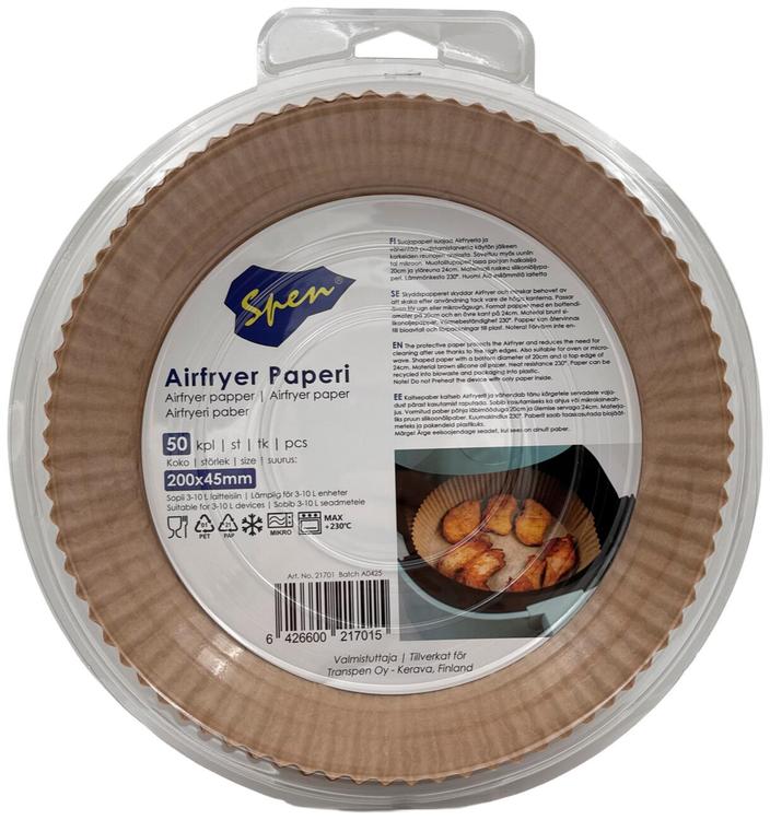 Spen air Fryer paperi 20x4,5cm 50kpl pyöreä